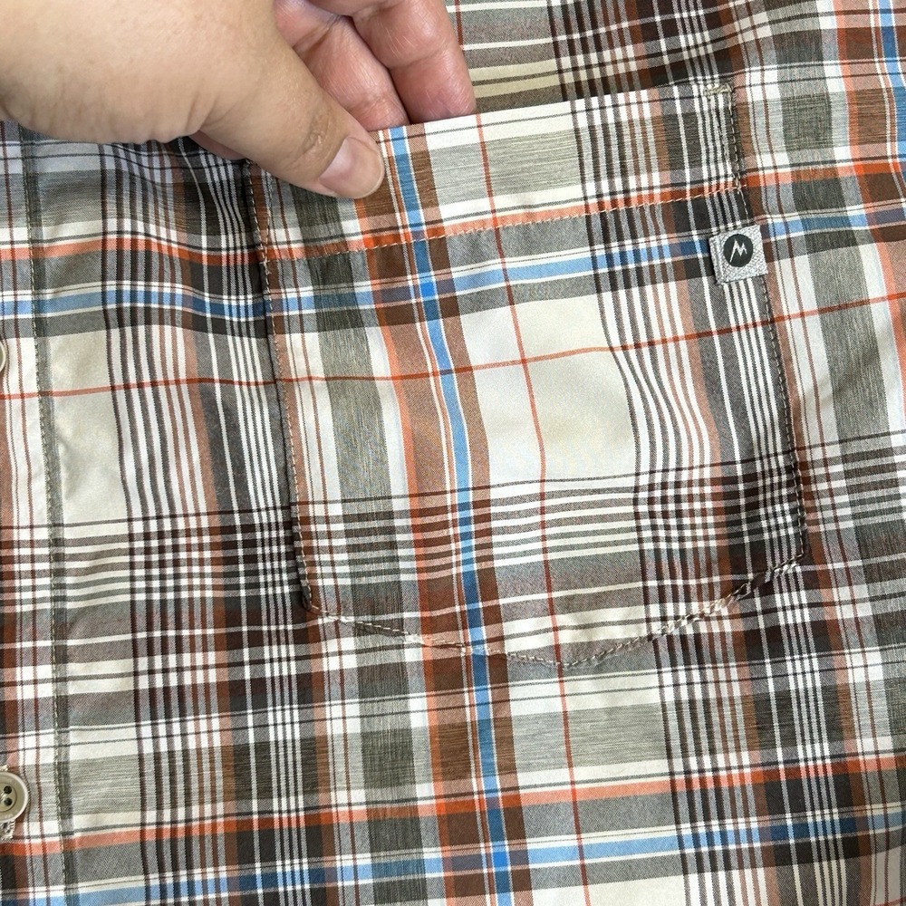 Marmot Men's Multicolor Plaid Short Sleeve Lightweight Button Up‎ Shirt Size XXL - Picture 3 of 7